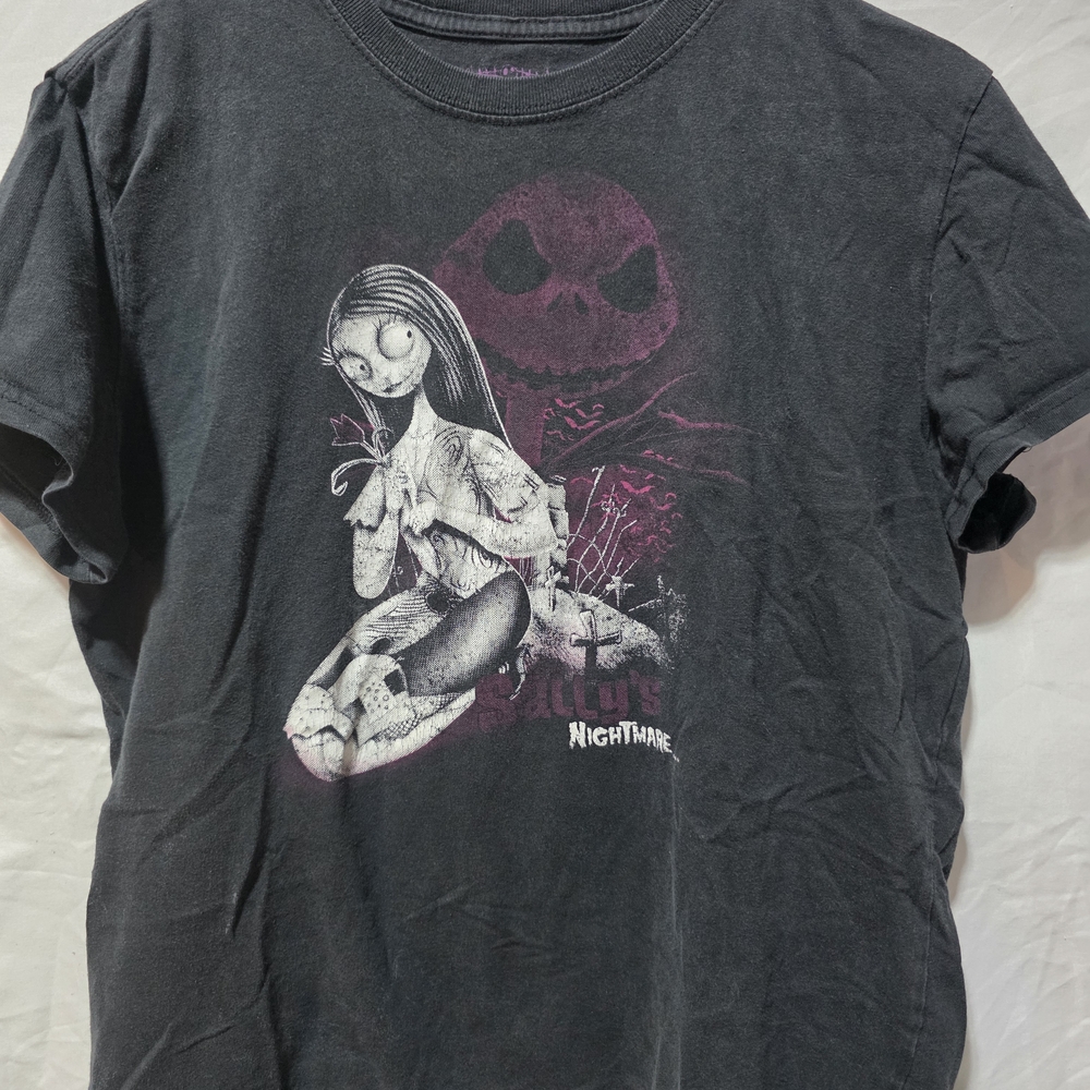Disney Nightmare Before Christmas Sally Women's Large Black T-Shirt